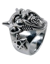 From Amazon.com. Click for details:
 Jewelry: Fu Manchu Devil & Pentagrams Silver Ring Jewelry: Fu Manchu Devil & Pentagrams Silver Ring
