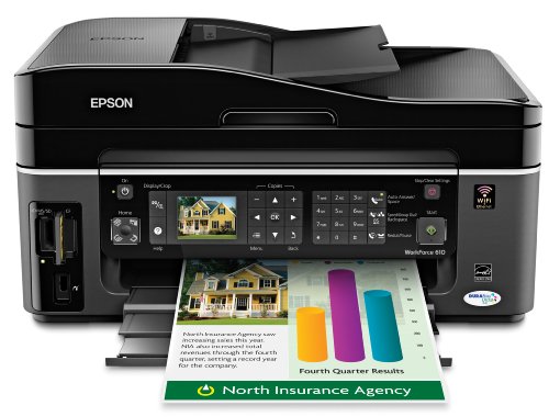 Epson Workforce 610 Wireless Color Inkjet All-in-One Printer (C11CA50201)