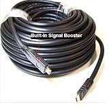 PTC 100ft 24AWG Premium GOLD Series HDMI Amplified Cable - Gold Plated - 100 ft with Built-in Signal Booster - 24AWG and CL3 rated for inside wall applications