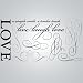 DCWV Wall Art Love Quote, Peel - Stick, Black/Brown