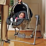 Graco SnugGlider Swing holds SnugRide Infant Car Seat