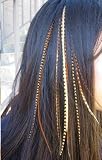 Sexy Sparkles 4"-6" Five Natural Dark Browns with Blonde Mix Feathers for Salon Quality Hair Extension.