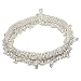 Feet Jewelry Sterling Silver Ankle Bracelet Pair Indian Style 10 inches (sanklt043)