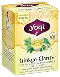 Yogi Ginkgo Clarity, Herbal Tea Supplement, 16-Count Tea Bags (Pack of 6)