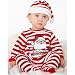 Sunshine Baby Baby's First Christmas Sleeper STRIPE VELOUR 6-9 Mo
