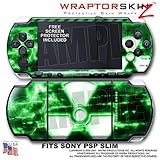 Radioactive Green WraptorSkinz Skin and Screen Protector Kit fits Sony PSP  ....