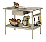 John Boos & Co. Cucina Forte Kitchen Work Table - 30" x 48" - BS4830-AS-D