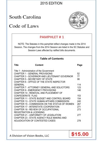 South Carolina Criminal Law & Procedure Pamphlet # 1
