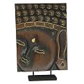 Wood Buddha Plaque on Stand - 22"