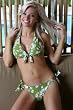 Women's Swimsuit Separate by Blue Sky Swimwear Surf Green; Halter Bowtie Top: Swimwear Top Only