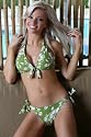 Women's Swimsuit Separate by Blue Sky Swimwear Surf Green; Halter Bowtie Top: Swimwear Top Only