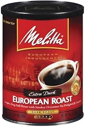 Melitta European Roast Extra Dark Ground Coffee, 10.5-Ounce Cans (Pack of 4)