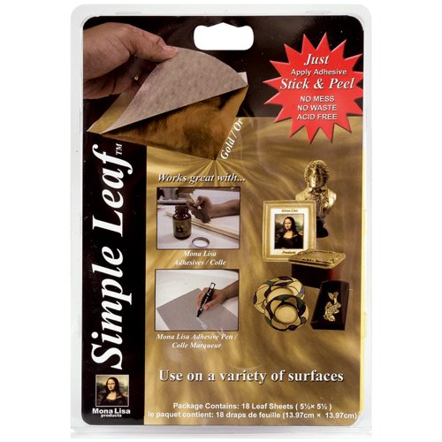 Speedball Art Products Mona Lisa Gold Simple Leaf, 18 Sheet Pack