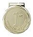 1st Place Gold Olympic Style Die Cast Medal with Red, white & blue neck ribbon (Gold) 3.25 inch diameter