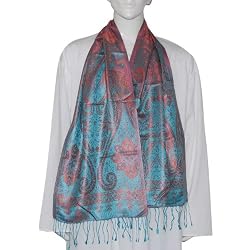Scarfs Mens Accessory Silk Dad Gifts Idea 12 x 60 inches (ssmf050)