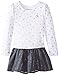 Calvin Klein Little Girls' Dress with Printed Top and Solid Skirt