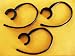 3 Pack of Black Ear Hook Earhook Replacement for Samsung Wep460 Wep470 Wep450 Wep475 Wep600 Wep700 Bluetooth Headset. BENDABLE & FLEXIBLE. Custom Design. Made in USA By Ez-flex, Inc.