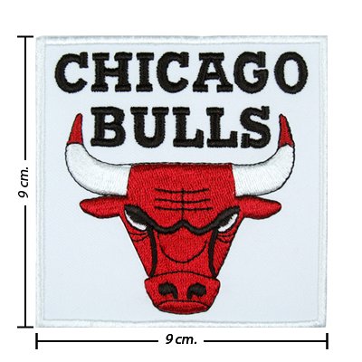 Chicago Bulls Logo Embroidered Iron on Patches Free Shipping From Thailand