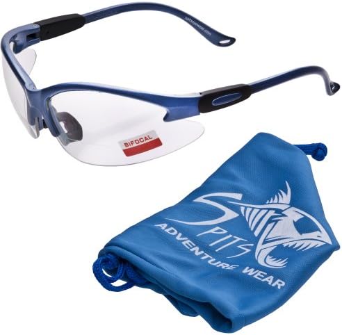 Cougar BIFOCAL Safety Glasses - Powder Puff Series - Powder BLUE Frame 2.50 Magnifier