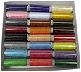 LIHAO High Tenacity Multi Colored 100% Spun Polyester Sewing Thread(Set of 24,24 Colors, 100 yards per piece)