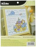 Bucilla Noah's Ark Birth Record Counted Cross Stitch Kit, 45940 10 by 13-Inch
