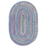 Colonial Mills Botanical Isle Chenille Braided Area Rug Oasis Blue Colonial Mills Botanical Isle Chenille Braided Area Rug Oasis Blue