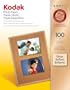 Kodak Glossy Photo Paper, 8.5 x 11 Inches, 100 Sheets per Pack (8209017)