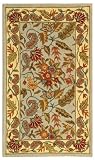 Safavieh HK141D-3 Chelsea Collection 2-Feet 9-Inch by 4-Feet 9-Inch Hand-hooked Wool Area Rug, Light Blue and Ivory