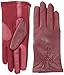 Isotoner Women's Smartouch Stretch Leather Glove with Partial Back Gather
