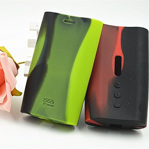 100% Authentic ISmoka Eleaf iStick 100W TC Protective Soft Silicone Gel Skin Sleeve Wrap Case Cover Fits iStick TC 100W mod (Black-Green)
