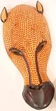 14 Carved Wood Wooden Cheetah Mask - Made in Kenya