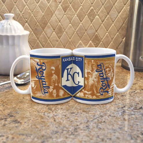 MLB Kansas City Royals 11-Ounce White Nostalgic Mug (2 Pack)