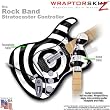 Bullseye Black and White WraptorSkinz Skin fits Rock Band Stratocaster Guitar for Nintendo Wii, XBOX 360, PS2 & PS3 (GUITAR NOT INCLUDED)