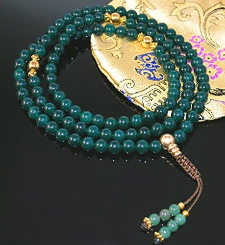Jade &amp; Gold Mala- Adjustable