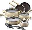 Paula Deen 12-Piece Porcelain Cookware Set, Oatmeal Speckled