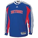 Pistons adidas NBA '09 On Court L/S Shooting Shirt - Men's