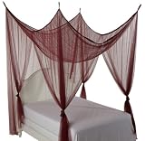 Heavenly 4 Post Bed Canopy, Burgundy