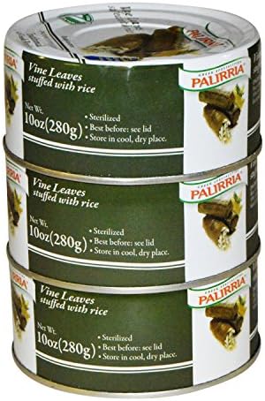 Palirria Vine Leaves Stuff With Rice Pack of 3 (10 Ounce)