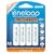 SANYO eneloop 4 Pack AA NiMH Pre-Charged Rechargeable Batteries