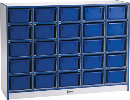 25 Tray Mobile Cubbie With Trays Green-image