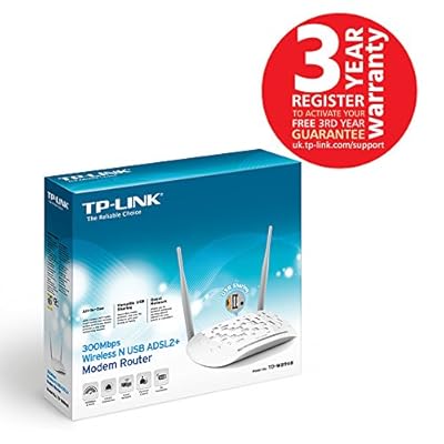 TP-Link TD-W8968 N300 Wireless ADSL2+ Router (White)