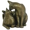 FELIX and OSCAR Kissing Cats Statue - Bronzed Cat Sculpture from Paul Jenkins