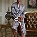 Amybria Men Silk Pajamas Nightgown/Robe One Piece