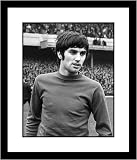 George Best Framed Manchester United 8x10 Photo - B&W Closeup