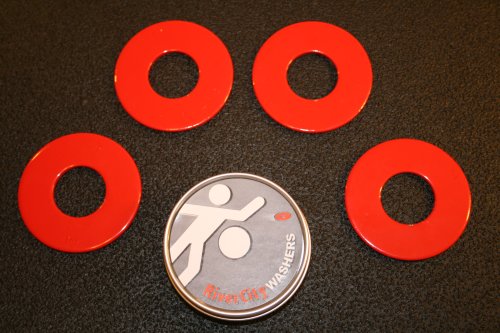 RiverCity Pitching Washers: (4) Red with (1) Tin