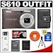 Nikon Coolpix S610 10-Megapixel Digital Camera (Smoke Gray) with 4x Optical Zoom + 4GB Memory Card + EN-EL12 Battery + Leather Case + Accessory Kit
