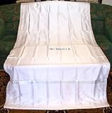 2 White Indian Silk Sari Saree Drapes, Panels, Curtains