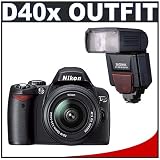 Nikon D40x 10.2MP Digital SLR Camera + Nikon 18-55mm AF-S Lens [Outfit] + Sigma EF-500 DG Super Electronic Flash for Nikon