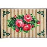 Waschbare Fu�matte Country Roses - Rosen 50x75 cm Wash+Dryvon "Kleen-Tex"
