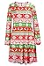Pink Queen Womens Christmas Xmas Print Flared A Line Long Sleeve Pullover Dress